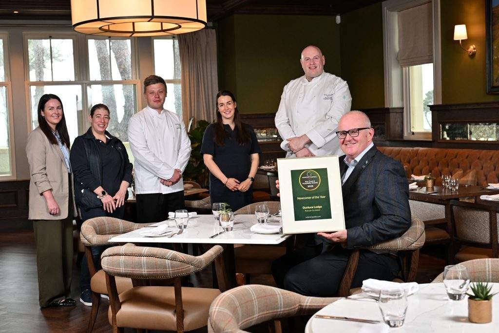 Left to right; Sinead McNicholl (Director of Sales & Marketing), Jodie Mairs (Head House Keeper), Mark Winters (Executive Sous Chef), Stephen Holland (Executive Head Chef), Holly Scott (Receptionist), Stephen Meldrum (General Manager)