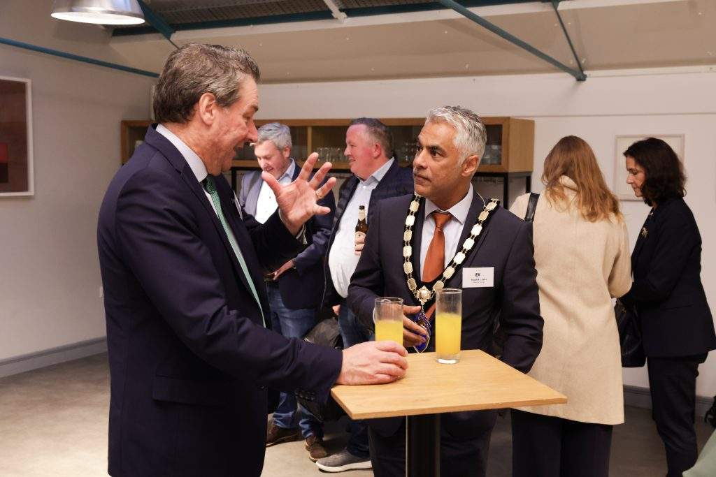 Kailash Chada, ni chamber president, speaking to someone