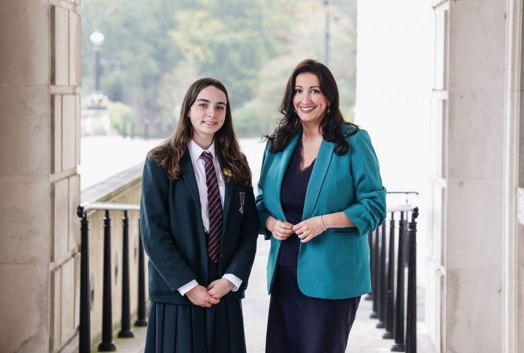 Deputy First Minister Emma Little-Pengelly with Sophie Murray.