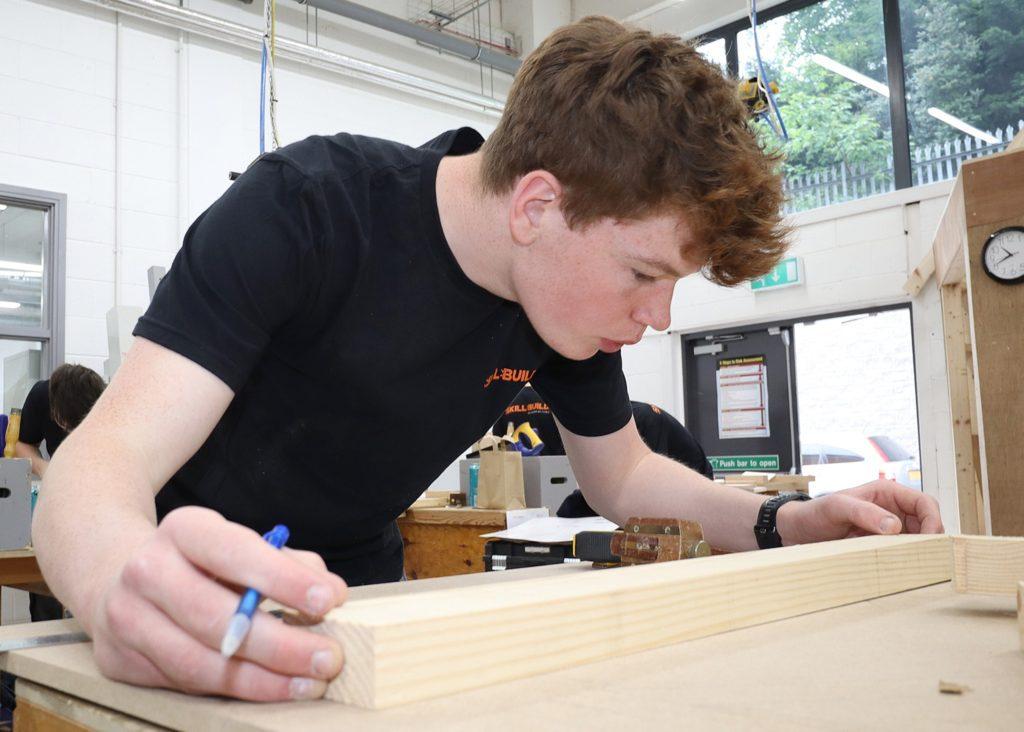 Northern Regional College student Charlie Fleck who achieved 1st place in Joinery at the 2025 Skillbuild NI Regional Competition