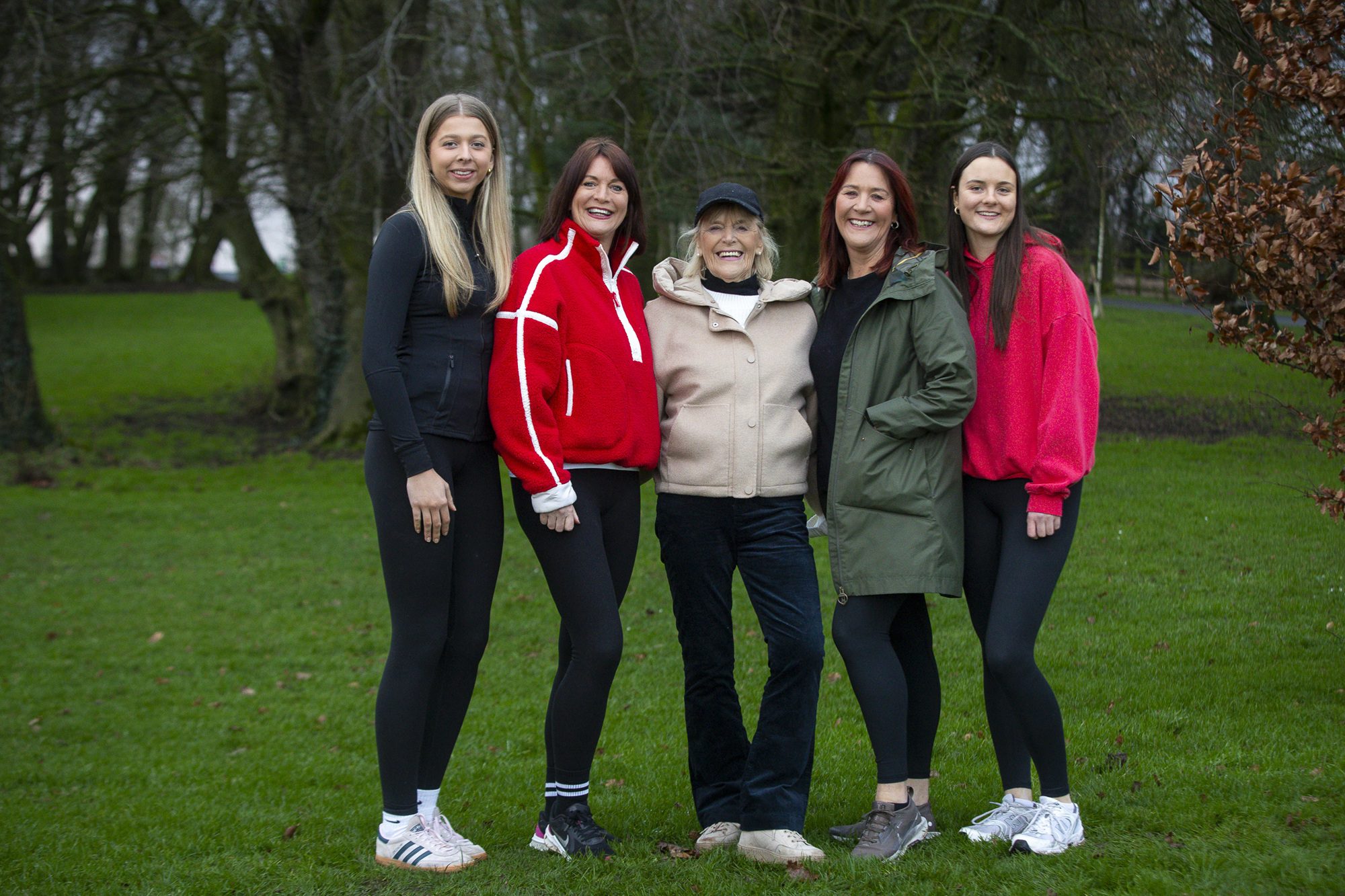 (L-R) Lily Buckley, Nikki Buckley, Helena Blair, Sally Smyth and Emma Smyth.