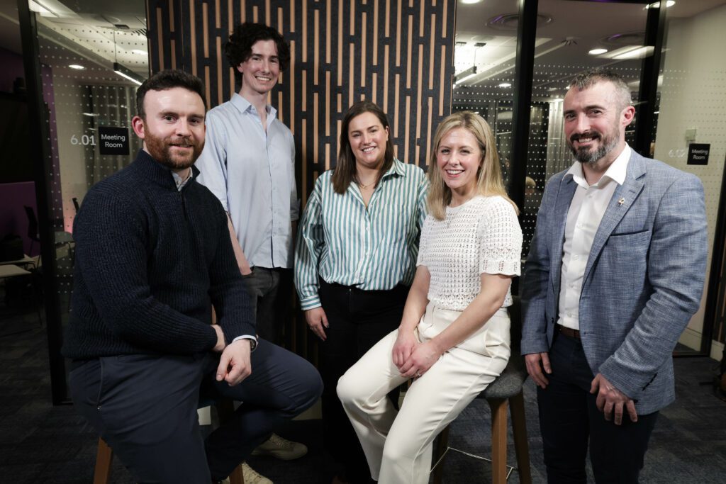 Aaron Carey, Preservoir; Peter Gilleece, Vikela; Gabi Burnside; Entrepreneur Acceleration Manager, Ulster Bank; Sarah McKegney, Percy & Pop and Cormac Venney, HIP Psychology.